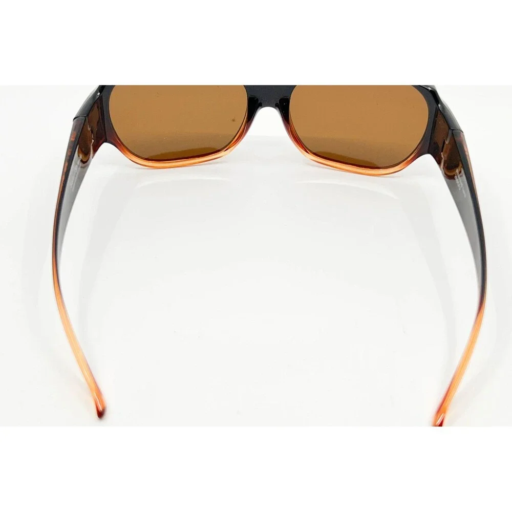 Solar Shield Sunglasses Womens Black Brown Polarized Fits Over 2NSCF3 OS